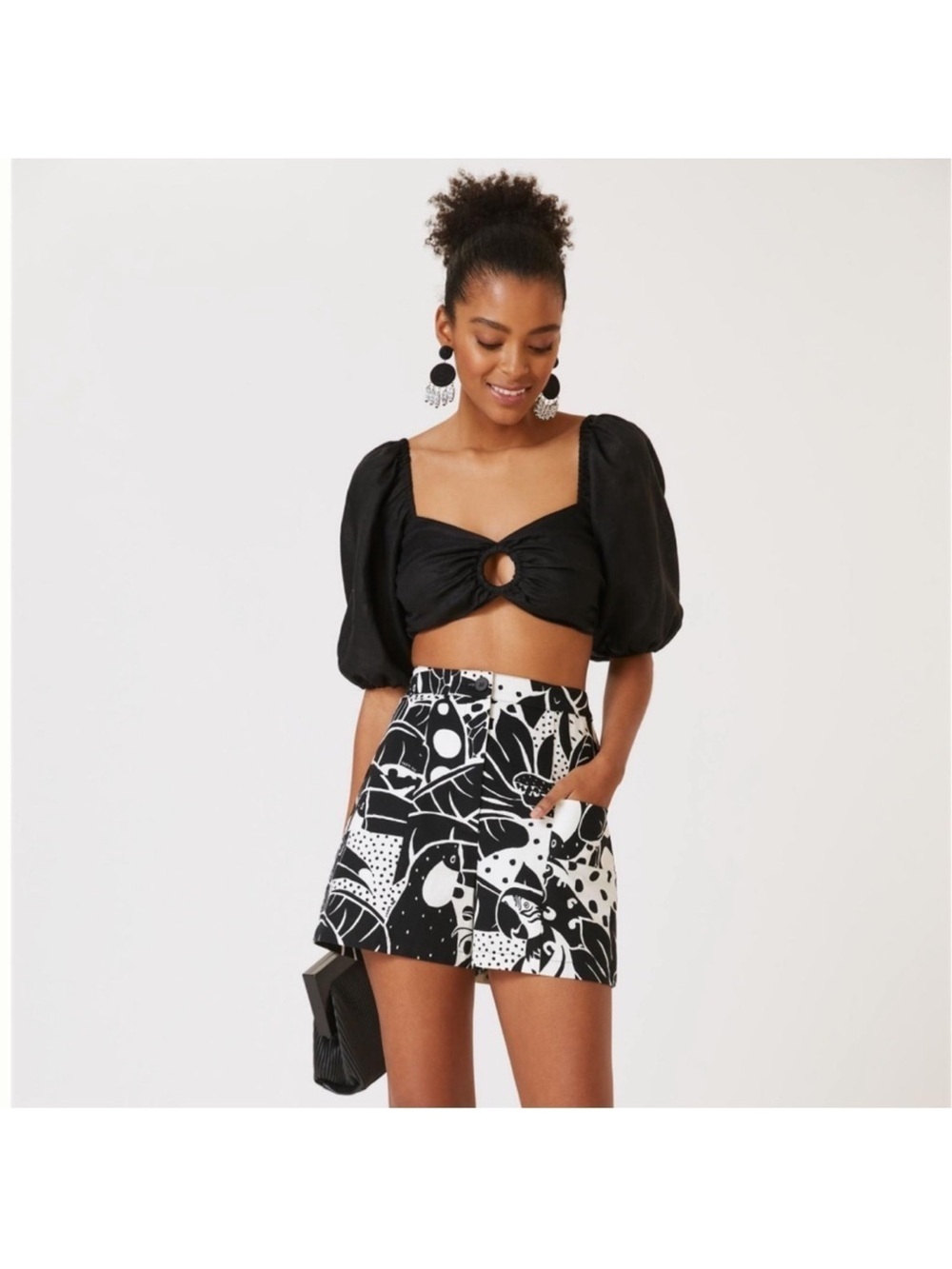 FARM RIO x Anthropologie printed canvas shorts
